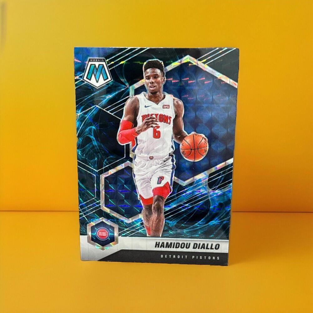 2020-21 Panini Mosaic Genesis Prizm #145 Hamidou Diallo Case Hit Pistons Card